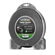 Леска триммерная Caiman Twist Black спираль, круг 2,4 мм, 78 м