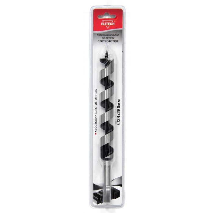 Сверло ELITECH 24х250мм HEX шнек 1820.046700