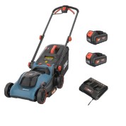 Газонокосилка несамоходная аккумуляторная 40V SENIX LPPX2-M1-EU 2X2 38см c 2 АКБ 4Ач и ЗУ