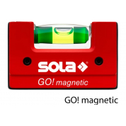 Уровень SOLA компактный магнитный GO Magnetic, 1 глазок, точн. 0,75 мм/м 