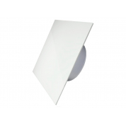 Стеклянный Диффузор Анемостат, квадрат, Матовый Белый RAL9003 D125 мм