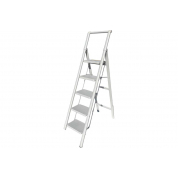 Стремянка стальная АЛЮБЭСТ Lux белый цвет, 5 ступеней, 118 см DLS505W