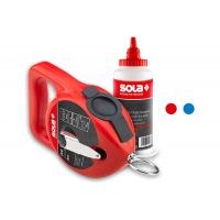 Шнур малярный для отбивки и порошок меловый красный SOLA CLG 30 SET R 66111142