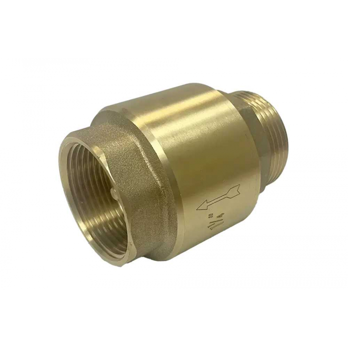 Клапан обратный UNIPUMP магистральный 1,25&quot; , латунь, резьба НР х ВР