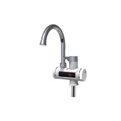Проточный кран-водонагреватель UNIPUMP BEF-001 с дисплеем и жестким изливом