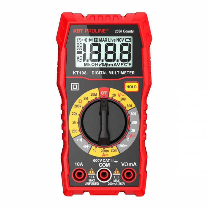 Мультиметр цифровой КВТ KT 108 PROLINE с True RMS