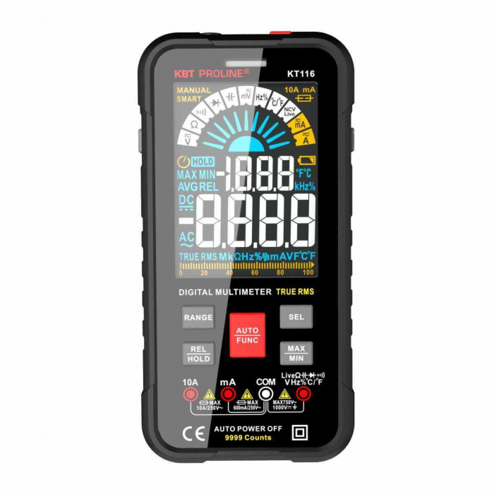 Мультиметр цифровой КВТ KT 116 PROLINE SMART с True RMS