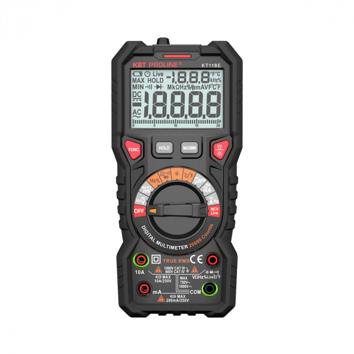 Мультиметр цифровой КВТ KT 118E PROLINE с True RMS