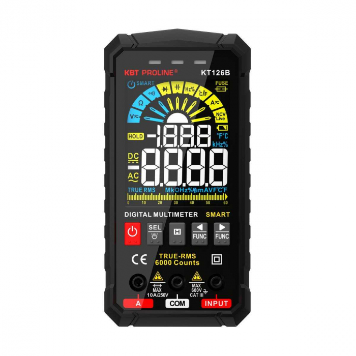 Мультиметр цифровой КВТ KT 126В PROLINE SMART с True RMS