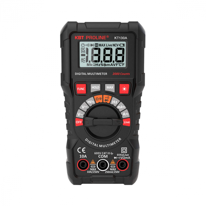 Мультиметр цифровой КВТ KT 130A PROLINE с True RMS