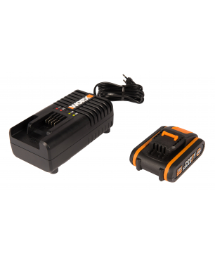 Комплект WORX WA3601: 1 аккумулятор 2 Ач и зарядное устройство на 2А