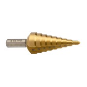 Сверло ступенчатое ZALTAR ZA-05347 HSS TiN Gr.2, Ø4-20 мм, прямая канавка, трёхплоскостной хвостовик