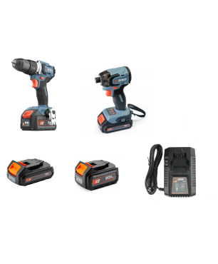 Набор SENIX COMBO Винтоверт ударный, дрель-шуруповерт, АКБ 2Ач, АКБ 5Ач, ЗУ 4Ач