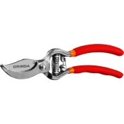 Плоскостной мини-секатор GRINDA G-1 423101, 150 мм, цельнокованые лезвия, стальные рукоятки, покрытие ПВХ