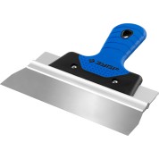 Фасадный шпатель ЗУБР Профессионал 10049-20, 200 мм, усиленная алюминиевая направляющая, двухкомпонентная ручка, нержавеющий