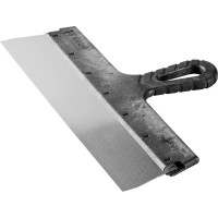 Нержавеющий фасадный шпатель ЗУБР 10077-35, 350 мм, пластиковая ручка