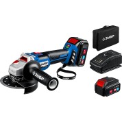 Бесщеточная УШМ ЗУБР Профессионал AB-125-42, Т7, 20 В, 125 мм, 2 АКБ (4 А·ч), сумка