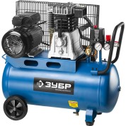 Ременной масляный компрессор ЗУБР Профессионал ЗКПМ-440-50-Р-2.2, 440 л/мин, 50 л, 2200 Вт