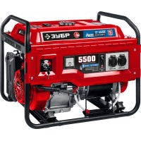 Газовый генератор с электростартером (сжиженный газ / природный газ / бензин) ЗУБР СГ-5500Е, 5500 Вт
