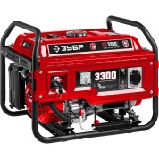Бензиновый генератор с электростартером ЗУБР СБ-3300Е, 3300 Вт