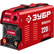 Сварочный аппарат инверторный ЗУБР СА-220, Макс. электрод &Oslash; 5.0 мм, ММА, 220 А, RED MACHINE
