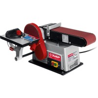 Тарельчато - ленточный шлифовальный станок ЗУБР ЗШС-500, d 150 мм, 100 х 914 мм лента, 500 Вт