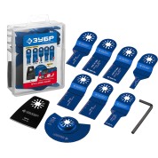 Набор насадок для реноватора ЗУБР Профессионал 15576, НР-9 UniLock, OIS-хвост., 9 предм.