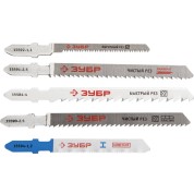Набор полотен для лобзика ЗУБР 15580-H5, T-хвост., по дереву и металлу, пластик. бокс, 5 шт