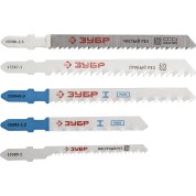 Набор полотен для лобзика ЗУБР 15581-H10, T-хвост., по дереву, металлу, пластику 10 шт