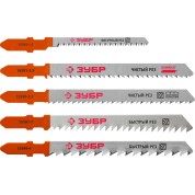 Набор полотен для лобзика ЗУБР 1595-S5, T-хвост., по дереву, 5 шт