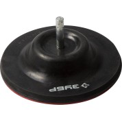 Опорная тарелка ЗУБР 3575, на липучке для дрели, d 125 мм, шпилька d 8 мм, поворотная, резиновая