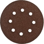 Круг шлифовальный ЗУБР &Prime;СТАНДАРТ&Prime; из абразивной бумаги на велкро основе, 6 отв., Р40, 150мм, 5шт