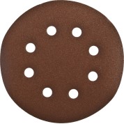 Круг шлифовальный ЗУБР &Prime;СТАНДАРТ&Prime; из абразивной бумаги на велкро основе, 6 отв., Р240, 150мм, 5шт