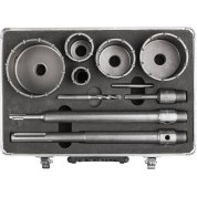 Набор коронок по бетону с оснасткой ЗУБР Профессионал 29185-H2-10, d 33, 68 мм, Alu кейс