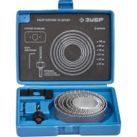 Набор коронок по дереву ЗУБР 2955-H08, 6 коронок, 51-102 мм