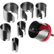 Наборная кольцевая пила по дереву ЗУБР 29593-H7-42, 7 шт, (26-32-38-45-50-56-63 х 42 мм)