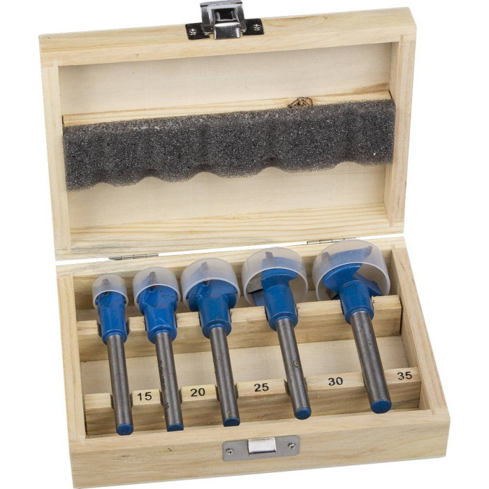 Набор композитных сверл форстнера ЗУБР 29945-H5, 5 шт: 15-20-25-30-35 мм, твердосплавные резцы