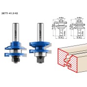 Набор фрез рамочных №1 ЗУБР Профессионал 28771-41.3-H2, 41.3 x 23 мм, хвостовик 12 мм