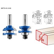 Набор фрез рамочных №2 ЗУБР Профессионал 28772-41.3-H2, 41 x 23 мм, хвостовик 12 мм