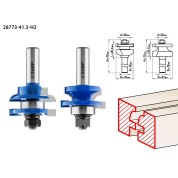 Набор фрез рамочных №3 ЗУБР Профессионал 28773-41.3-H2, 41 x 23 мм, хвостовик 12 мм