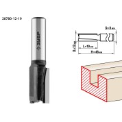 Фреза пазовая прямая ЗУБР Профессионал 28780-12-19, 12 x 19 мм, хвостовик 8 мм
