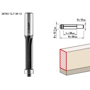 Фреза кромочная с нижним подшипником ЗУБР Профессионал 28783-12.7-38-12, 12.7 x 38 мм, хвостовик 12 мм