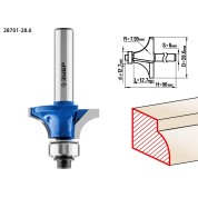 Фреза кромочная калевочная №1 ЗУБР Профессионал 28701-28.6, 28.6 x 12.7 мм, радиус 8 мм