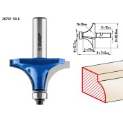 Фреза кромочная калевочная №1 ЗУБР Профессионал 28701-50.8, 50.8 x 25 мм, радиус 19 мм