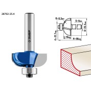 Фреза кромочная калевочная №2 ЗУБР Профессионал 28702-25.4, 25.4 x 10 мм, радиус 6.3 мм