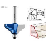 Фреза кромочная калевочная №2 ЗУБР Профессионал 28704-28.6, 28.6 x 12 мм, радиус 4 мм