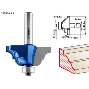 Фреза кромочная калевочная №4 ЗУБР Профессионал 28705-42.8, 42.8 x 19 мм, радиус 6.3 мм