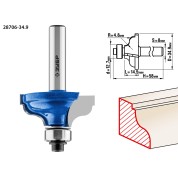 Фреза кромочная калевочная №5 ЗУБР Профессионал 28706-34.9, 34.9 x 15 мм, радиус 4.8 мм