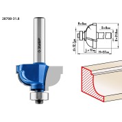 Фреза кромочная калевочная №7 ЗУБР Профессионал 28708-31.8, 31.8 x 17 мм, радиус 8 мм