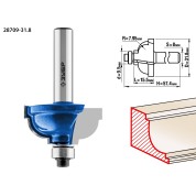 Фреза кромочная калевочная №7 ЗУБР Профессионал 28709-31.8, 31.8 x 17 мм, радиус 8 мм